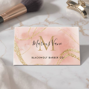 Visita Tarjeta personalizada de Maquillador con Mármol Ro