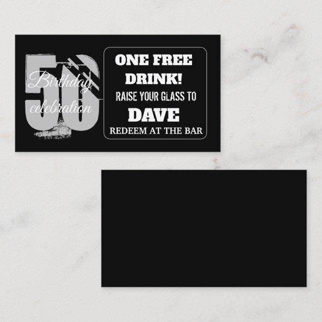 Visita Tarjeta personalizada de token de barra de cumplea (Anverso / Reverso)