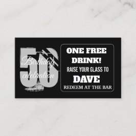 Visita Tarjeta personalizada de token de barra de cumplea