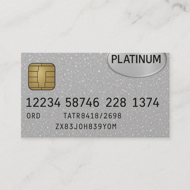 Visita Tarjeta Platinum Plateado de Negocios (Anverso)