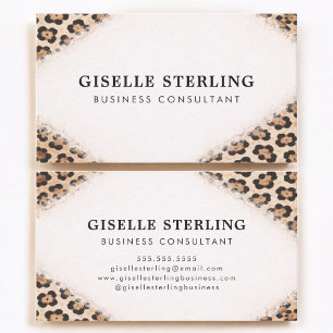 Visita Tarjeta profesional con estampado de leopardo guep
