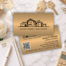 Tarjeta Profesional de Bienes Raíces de Bronce Dor