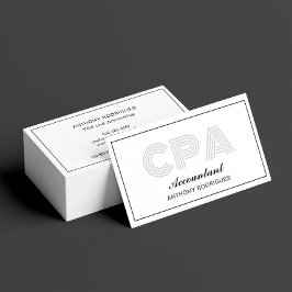 Visita Tarjeta profesional de contabilidad CPA
