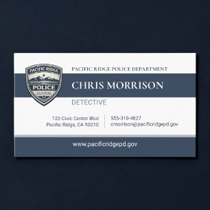 Visita Tarjeta profesional de detective de policía