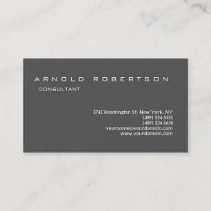 Visita Tarjeta profesional de diseño Gris
