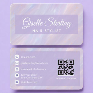 Visita Tarjeta profesional de estilista de cabello iridis