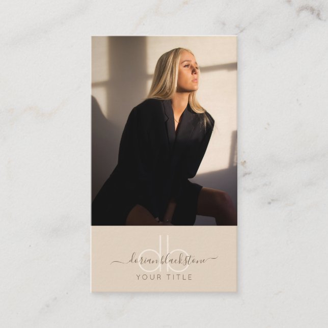 Visita Tarjeta profesional de fotografía moderna (Anverso)