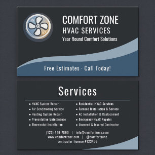 Visita Tarjeta profesional de HVAC Calefacción y Aire Aco