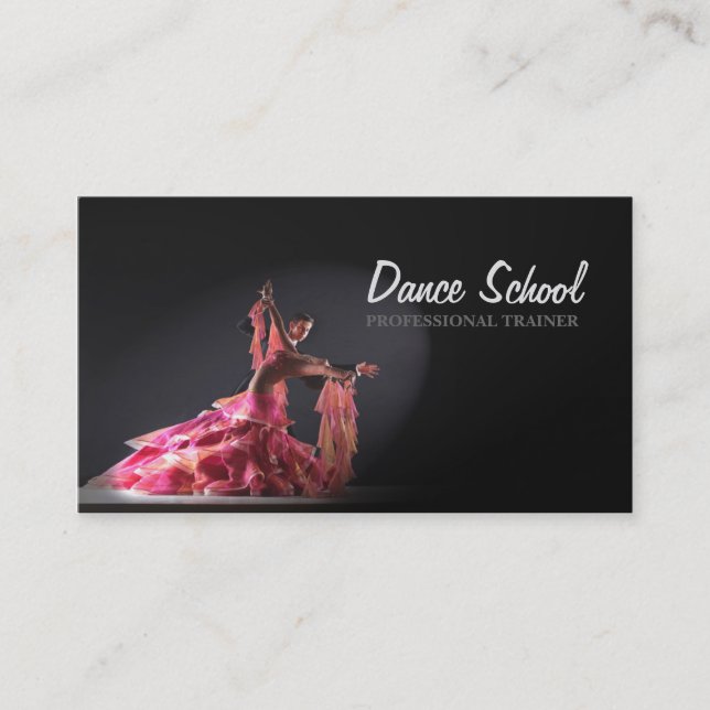 Visita Tarjeta profesional de la escuela de danza del (Anverso)