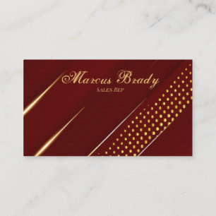 Visita Tarjeta profesional de lujo Red and Gold