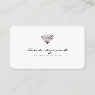 Visita tarjeta profesional de moda con diamante