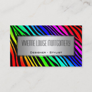 Visita Tarjeta profesional de negocios moderna Rainbow Ze
