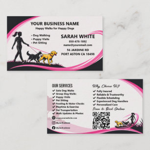 Visita Tarjeta profesional de paseo de perros y cuidado d