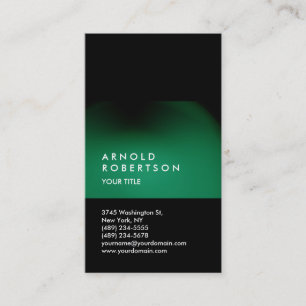 Visita Tarjeta profesional de Personalizar negro verde