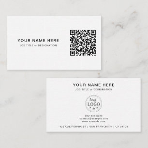 Visita Tarjeta profesional de presentación con código QR