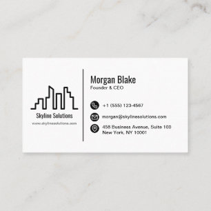 Visita Tarjeta profesional de presentación con diseño Min