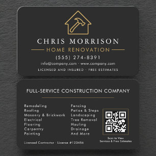 Visita Tarjeta Profesional de Reparación de Renovación de