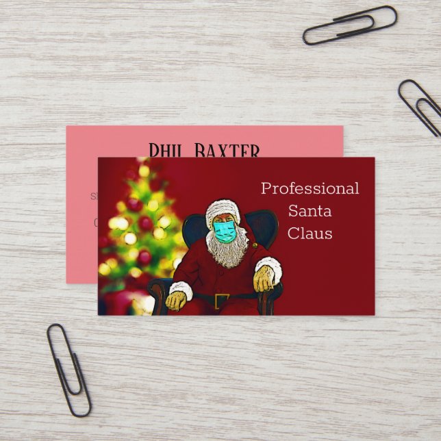 Visita Tarjeta profesional de Santa Claus (Anverso/Reverso In Situ)