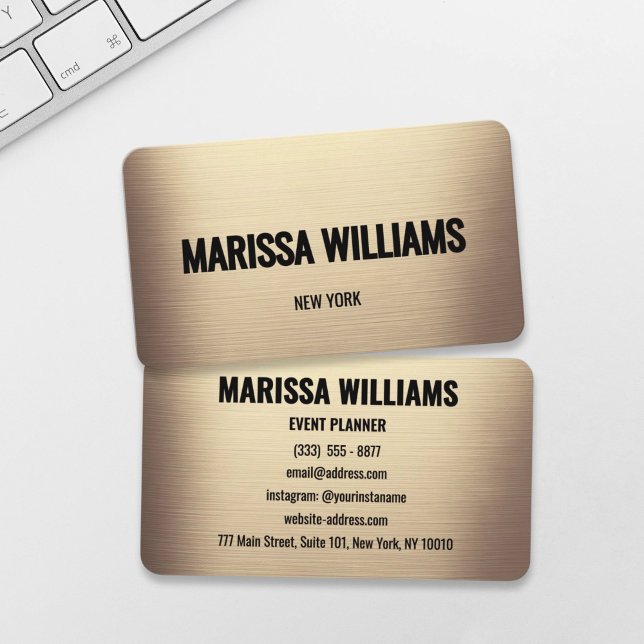 Visita Tarjeta profesional Minimalista de oro blanco (Subido por el creador)