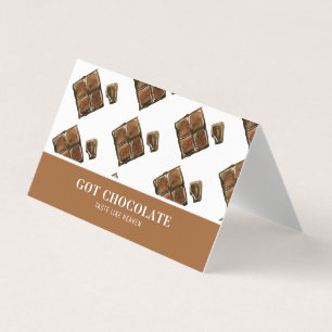 Visita Tarjeta profesional moderna de chocolate marrón