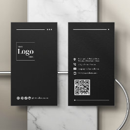 Visita Tarjeta profesional moderna de la empresa negra