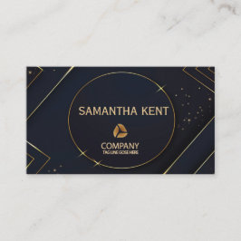 Visita Tarjeta profesional moderna de Navy y Gold