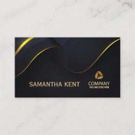 Visita Tarjeta profesional moderna de Navy y Gold