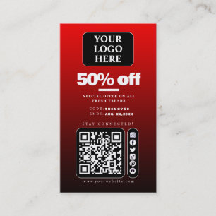 Visita Tarjeta promocional de venta/etiqueta de precio de