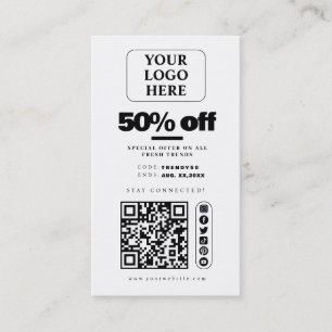 Visita Tarjeta promocional de venta/etiqueta de precio de