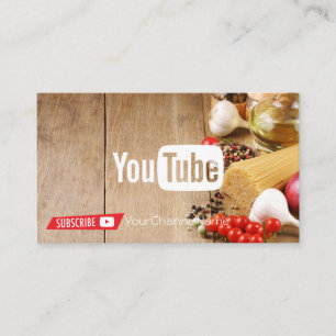 Visita Tarjeta publicitaria de canal de cocina