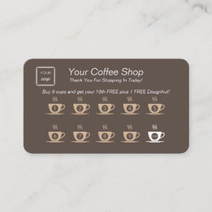 Visita Tarjeta Punch de recompensas de fidelidad - Cafete