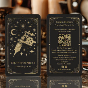 Visita Tarjeta QR de artista de tatuajes del Tarot Celest