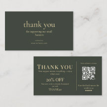 Tarjeta QR de descuento de agradecimiento para peq