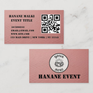 Visita Tarjeta QR de oro de boutique de lujo minimalista