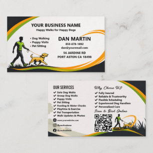 Visita Tarjeta QR de paseo de perros profesional y cuidad