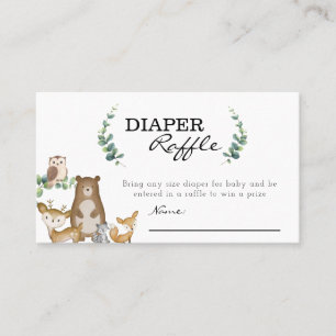 Visita Tarjeta Raffle Diaper Animals de Woodland