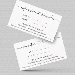 Visita Tarjeta recordatorio de cita, salón dental Médica,