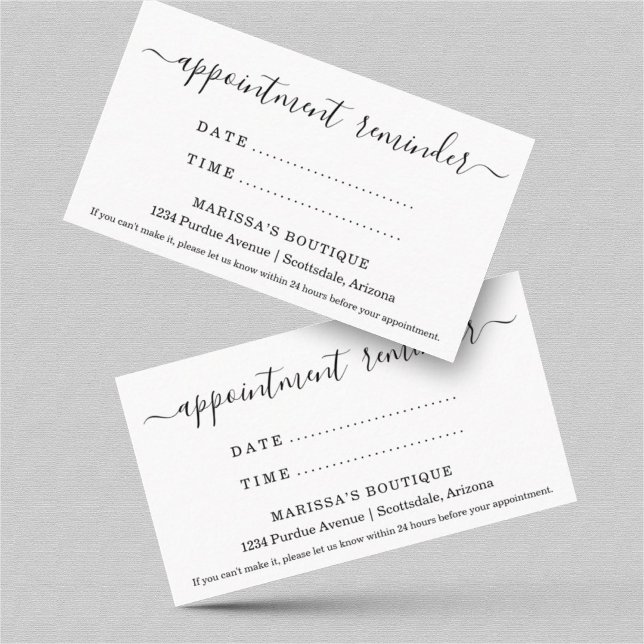 Visita Tarjeta recordatorio de cita, salón dental Médica, (Subido por el creador)