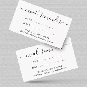 Visita Tarjeta recordatorio de comida para tren de alimen