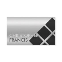 Tarjeta reflexiva de plata de la pendiente con los