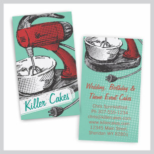 Visita Tarjeta retra de la panadería de la hornada del