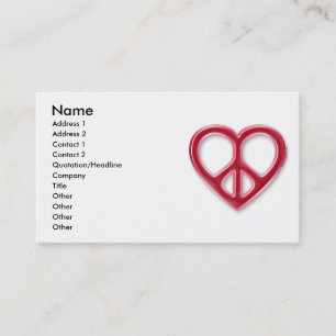 Visita Tarjeta roja del perfil de la paz y del amor