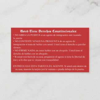 Visita Tarjeta roja española - Tarjeta de derechos de inm