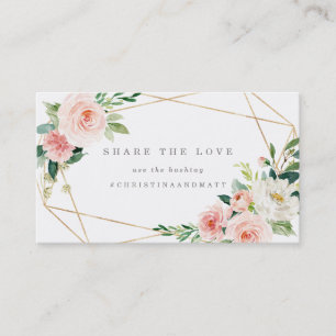 Visita Tarjeta romántica de Hashtag de la primavera