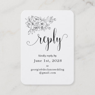 Visita Tarjeta RSVP en línea del Boda de caligrafía