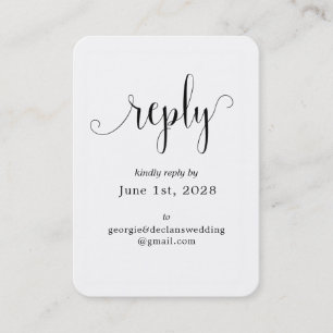 Visita Tarjeta RSVP en línea del Boda de caligrafía