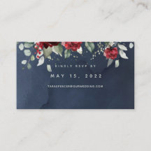 Tarjeta RSVP Online De Boda De Rosas
