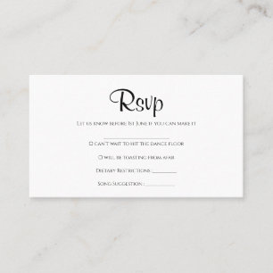 Visita Tarjeta Rsvp simple de matrimonio ruso