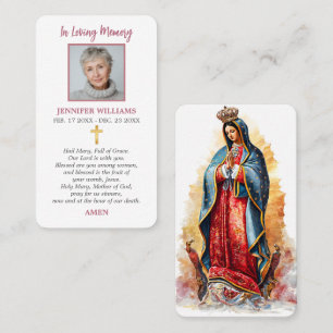 Visita Tarjeta Sagrada Católica Nuestra Señora de Guadalu