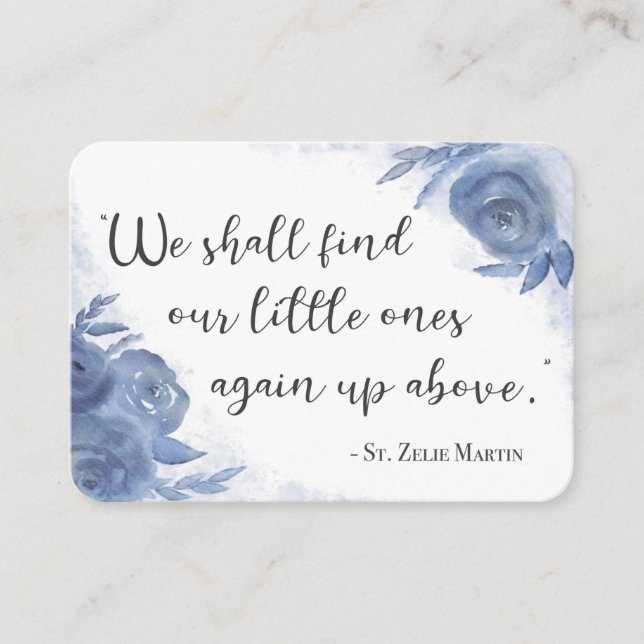 Visita Tarjeta sagrada de consolación de St. Zelie Martin (Anverso)